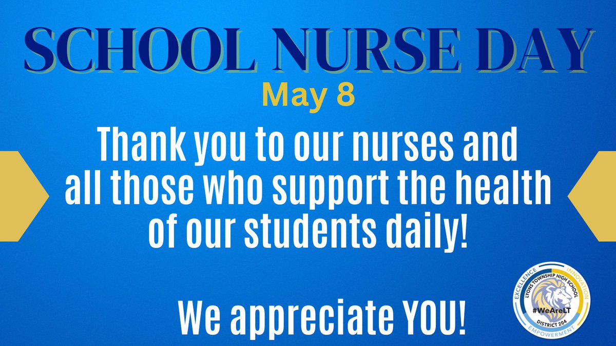 Today is #NationalSchoolNurseDay. Thank you to our nurses and all those who support the health of our students daily! We appreciate YOU! #WeAreLT