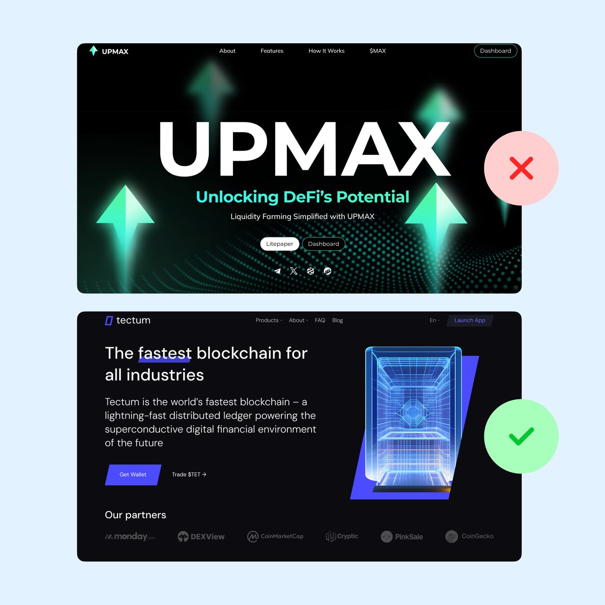 ZachUXUI's tweet image. Read this if you don&apos;t want people to forget about your project in 7 seconds.

Hero sections are crucial — judging by them, most of people decide if they are staying or leaving your website.

A huge part of your project&apos;s success depends on how you present it here.

Here&apos;s a…