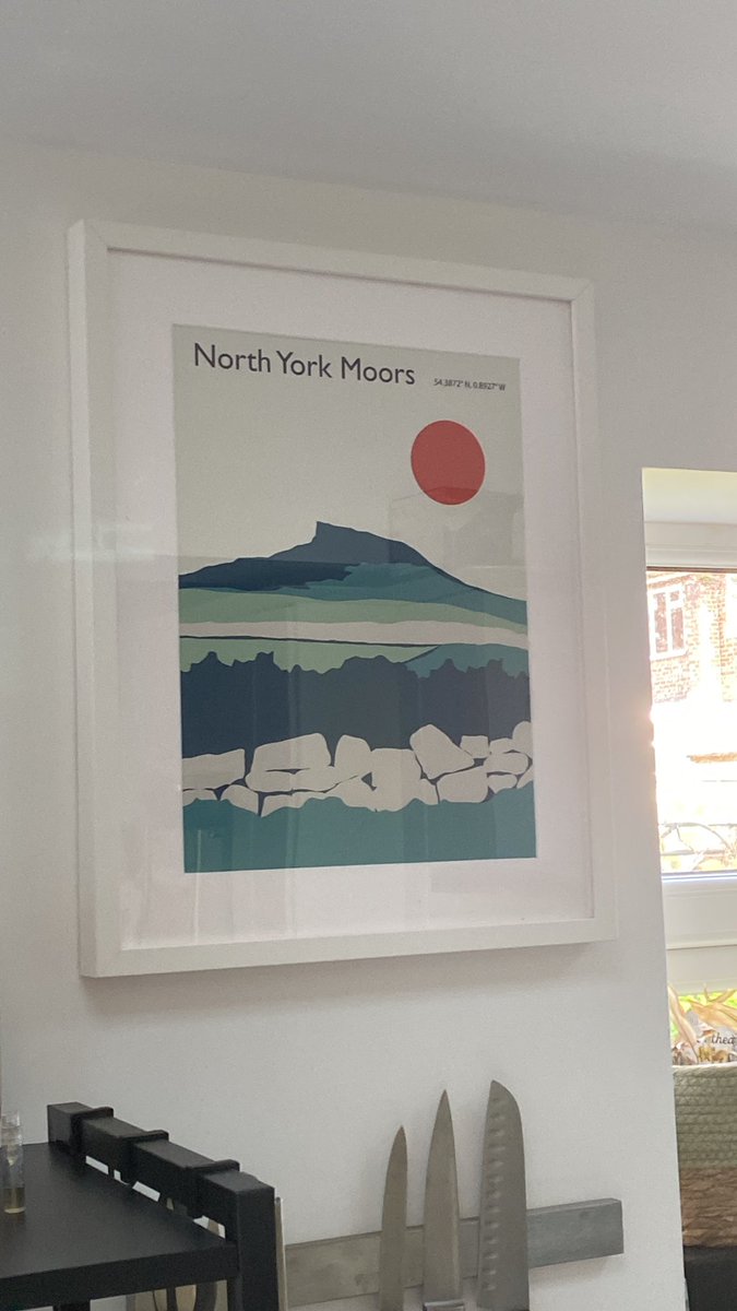 Absolutely loving my new print from @GailMyerscough Taking me back to the substantial slice of my formative years spent within sight of Roseberry Topping.
