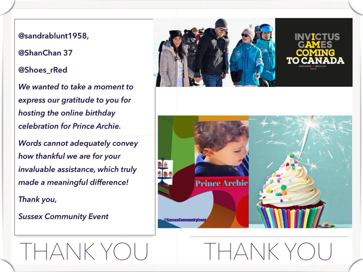 SussexEvent's tweet photo. Thank you to
The Auctioneer,
@sandrablunt1958
@ShanChan_37
@Shoes_rRed
We are incredibly grateful for your generosity and kindness
Your selflessness is a shining example to us all.
#InvictusGamesVancouverwhistler25
#PrinceArchie5 #SharedJourney #IG25 https://t.co/ce1aq3ba2z