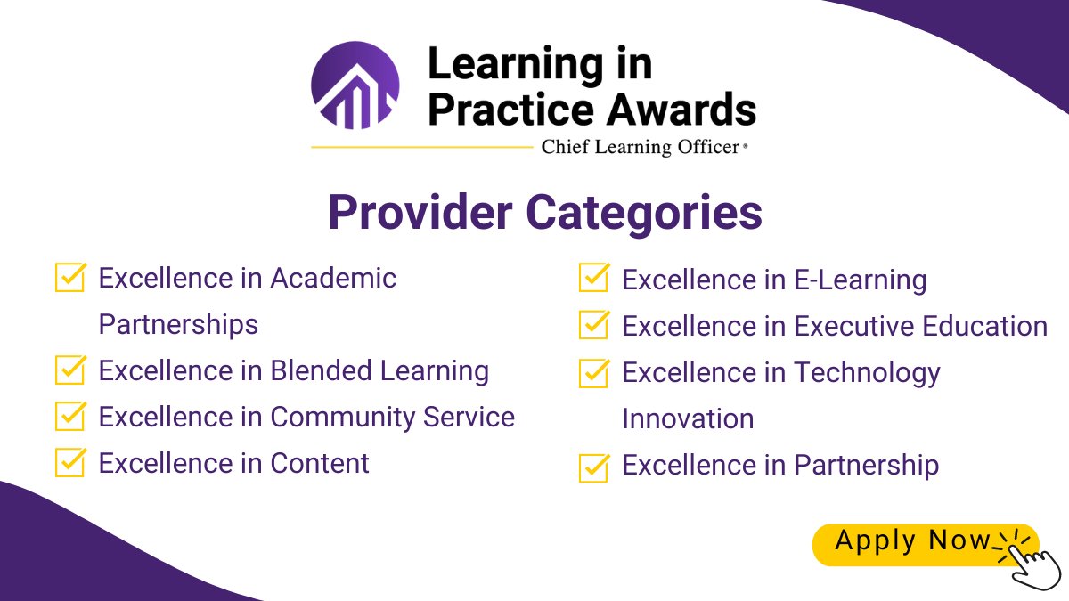 Last Call for Entries! The 2024 Learning in Practice Awards deadline is May 20th! Don't miss your chance to showcase your impact in L&D. Submit your application now! hubs.ly/Q02w2xgp0 #LIPAwards #LIP2024 #LearningInPractice