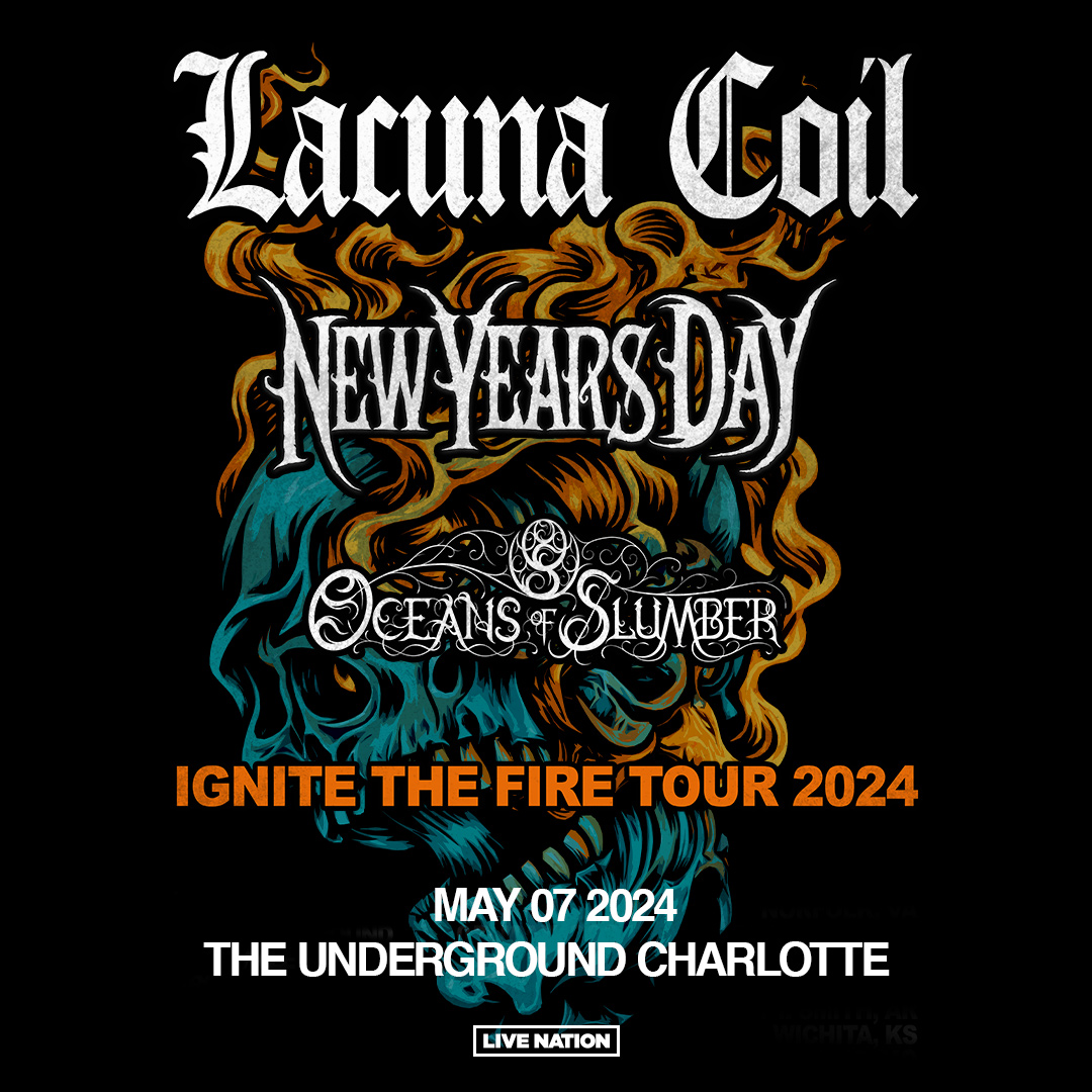 Lacuna Coil: Ignite The Fire Tour with @NYDrock & @OceansOfSlumber TONIGHT (5/7) at The Underground! Doors: 6:30 PM | Show: 7:30 PM Tickets/Upgrades 👉 livemu.sc/3y66yXJ