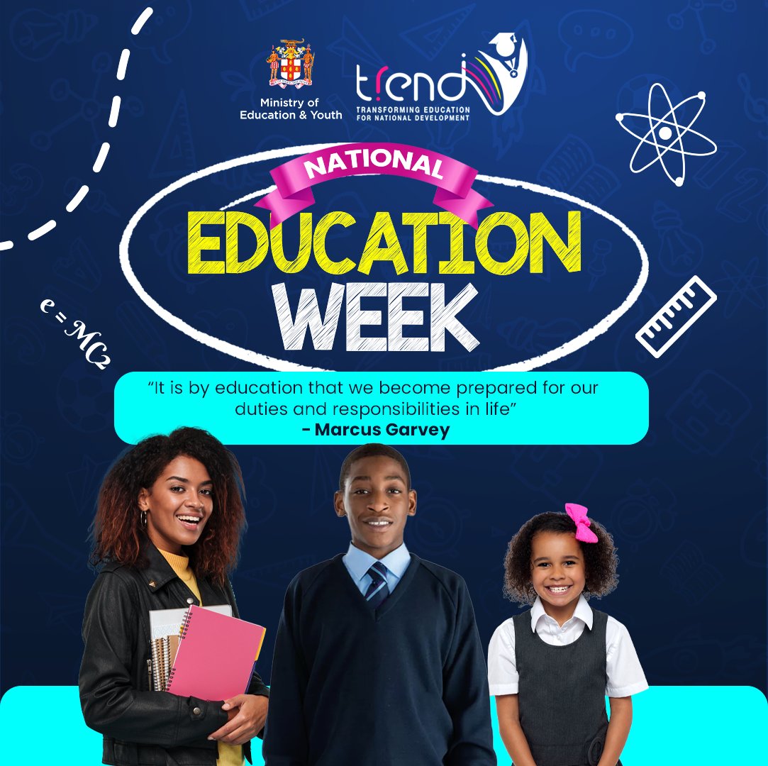 Happy National Education Week! This week, we celebrate the essence of knowledge and empowerment. Let's honour the dedication of educators, students, and institutions that are shaping a brighter future for all Jamaicans. #NationalEducationWeek #TREND #MoEY