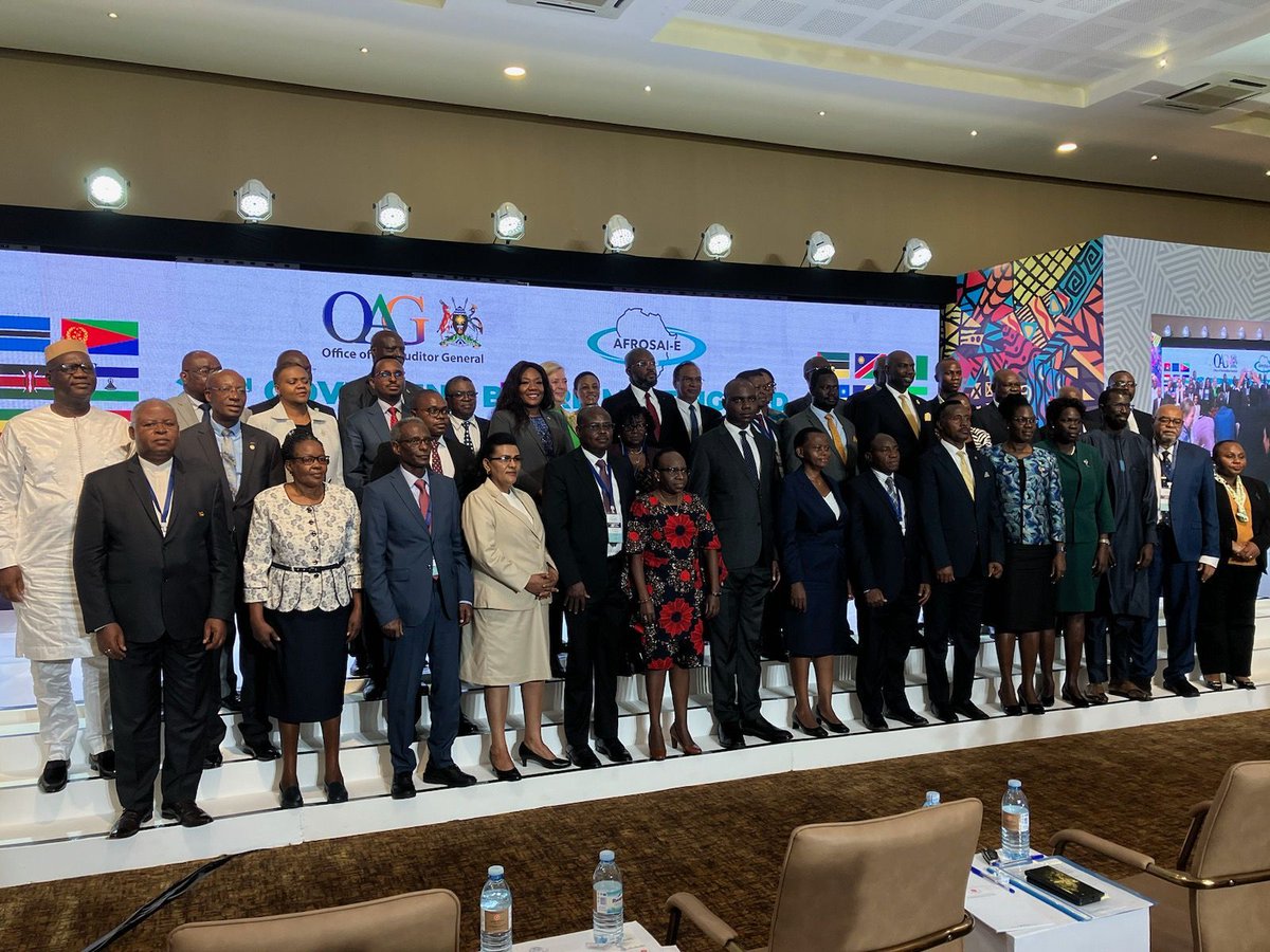 Parliamentarians, Auditor Generals, and @AFROSAIE leadership gather for a photo during the AFROSAI-E Strategic Review meeting in Uganda. #AFROSAIE2024 #Vision2029