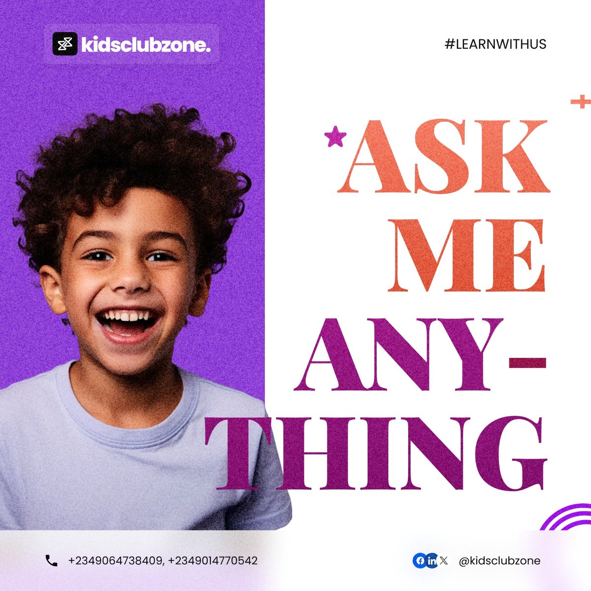 Dear Parents and young teenagers. 

I'm sure you have burning questions that you've been wanting ask us. 

Yes, we are available to answer every question you have for us. 

#kidsclub #askmeanything #questionandanswer #questioneverything