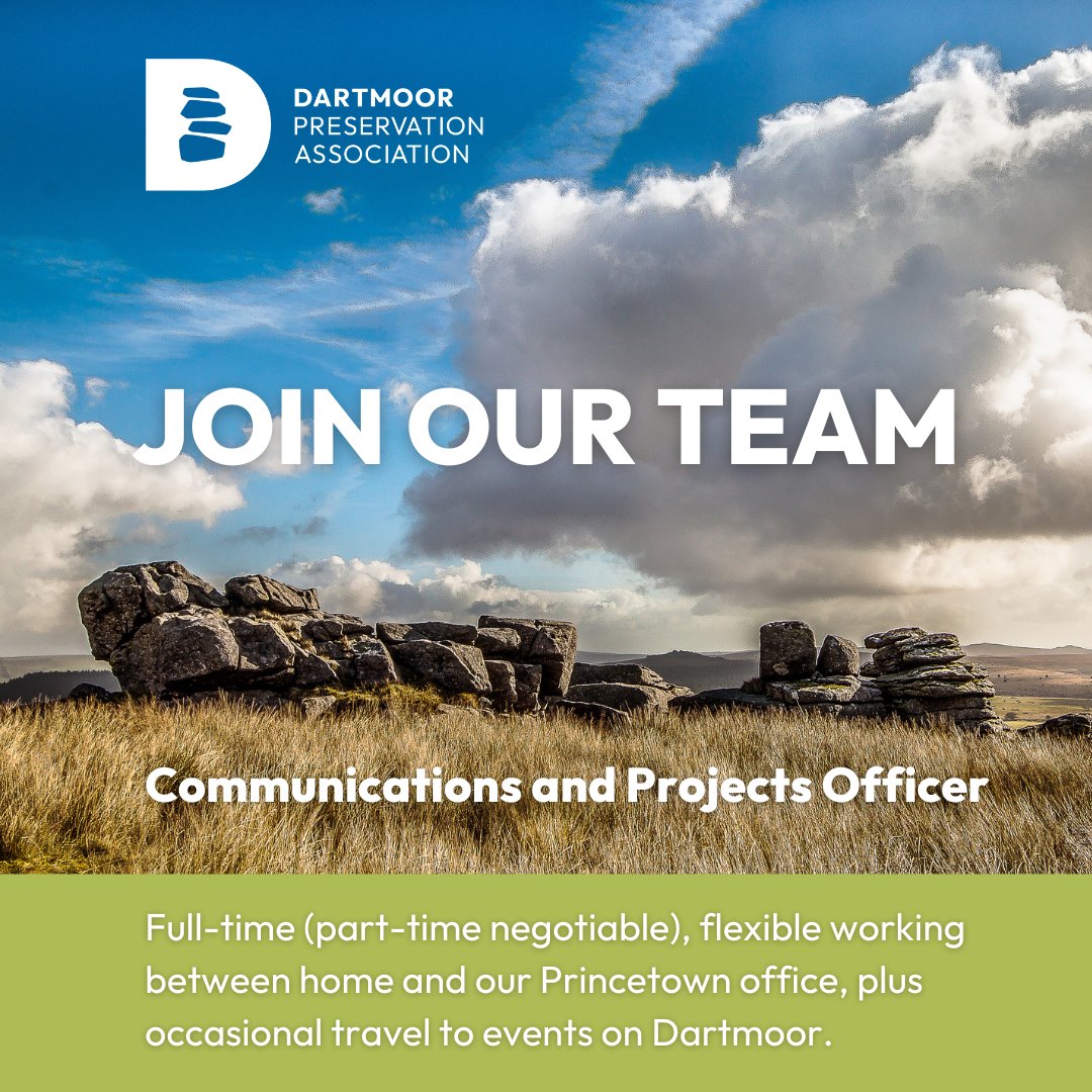 We are seeking a dedicated Communications and Projects Officer to join our team. 🍃

Closing date: 17th May 2024

tinyurl.com/DPACareers

#Dartmoor #Communications #Careers #DevonJobs #Conservation #Biodiversity #HybridJobs #WorkFromHome