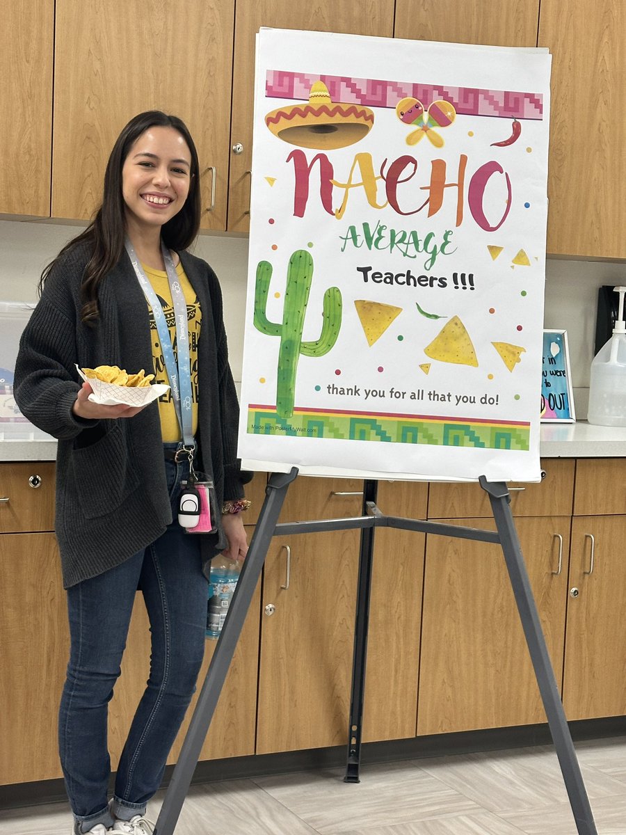 Sandra Stresow (@thomasmanores) on Twitter photo We love and appreciate our <a href="/TMESWranglers/">Thomas Manor ES</a> teachers! They bring the lights, camera, learning everyday to provide students the best! It’s time they walk the red carpet because they’re NACHO average teachers!🤠❤️💕🥳
#TeacherAppreciationWeek <a href="/egomez_AP/">Enrique Gomez</a> <a href="/_IreneAhumada/">Irene Ahumada</a> <a href="/BrendaChR1/">Brenda Chacon-Robles, Ed.D.</a> We love and appreciate our <a href="/TMESWranglers/">Thomas Manor ES</a> teachers! They bring the lights, camera, learning everyday to provide students the best! It’s time they walk the red carpet because they’re NACHO average teachers!🤠❤️💕🥳
#TeacherAppreciationWeek <a href="/egomez_AP/">Enrique Gomez</a> <a href="/_IreneAhumada/">Irene Ahumada</a> <a href="/BrendaChR1/">Brenda Chacon-Robles, Ed.D.</a>