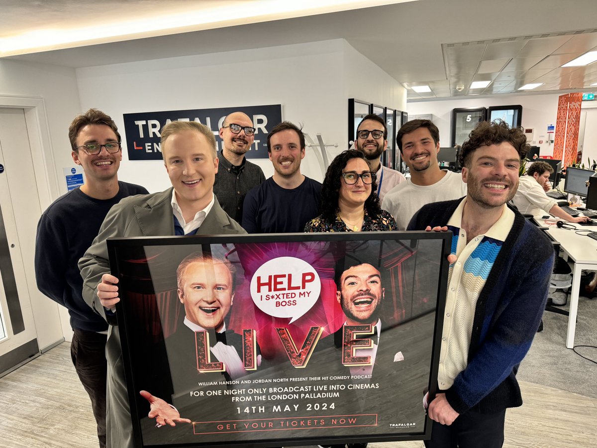Last week, we had a visit from the hosts of @sextedmyboss, @williamhanson and @jordannorth1, who swung by the office before their live broadcast at the London Palladium. We can't wait to unite G&Divas around the country on Tuesday, May 14th.