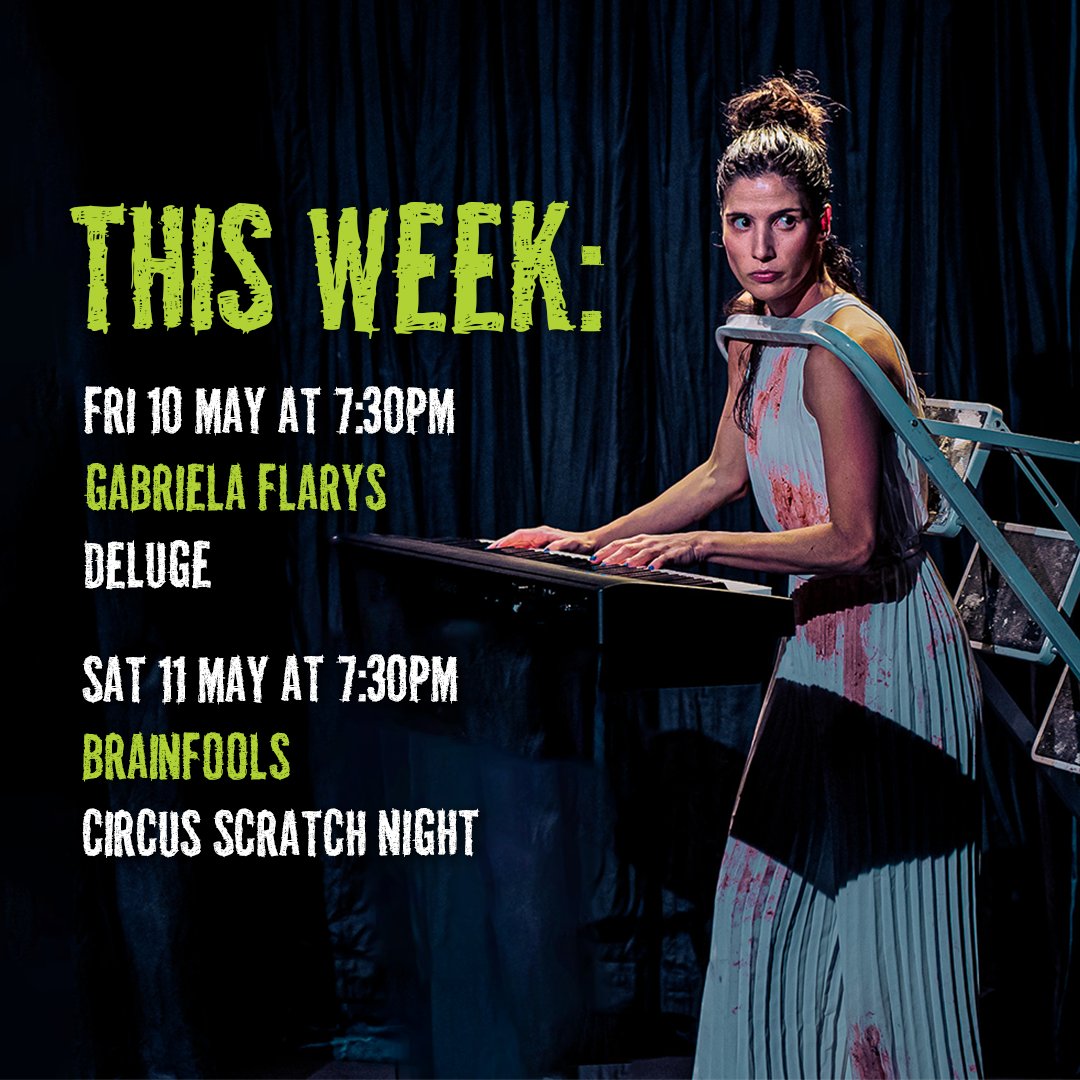 Coming up this week... 🌷 Deluge by Gabriela Flarys and Andrea Maciel ⏰ Friday 10 May at 7:30pm 🎟️ £15, jacksonslane.org.uk/events/deluge/ 🌷 Circus Scratch Night: Spoken Word Edition by Brainfools ⏰ Saturday 11 May at 7:30pm 🎟️ £12, jacksonslane.org.uk/events/brainfo…