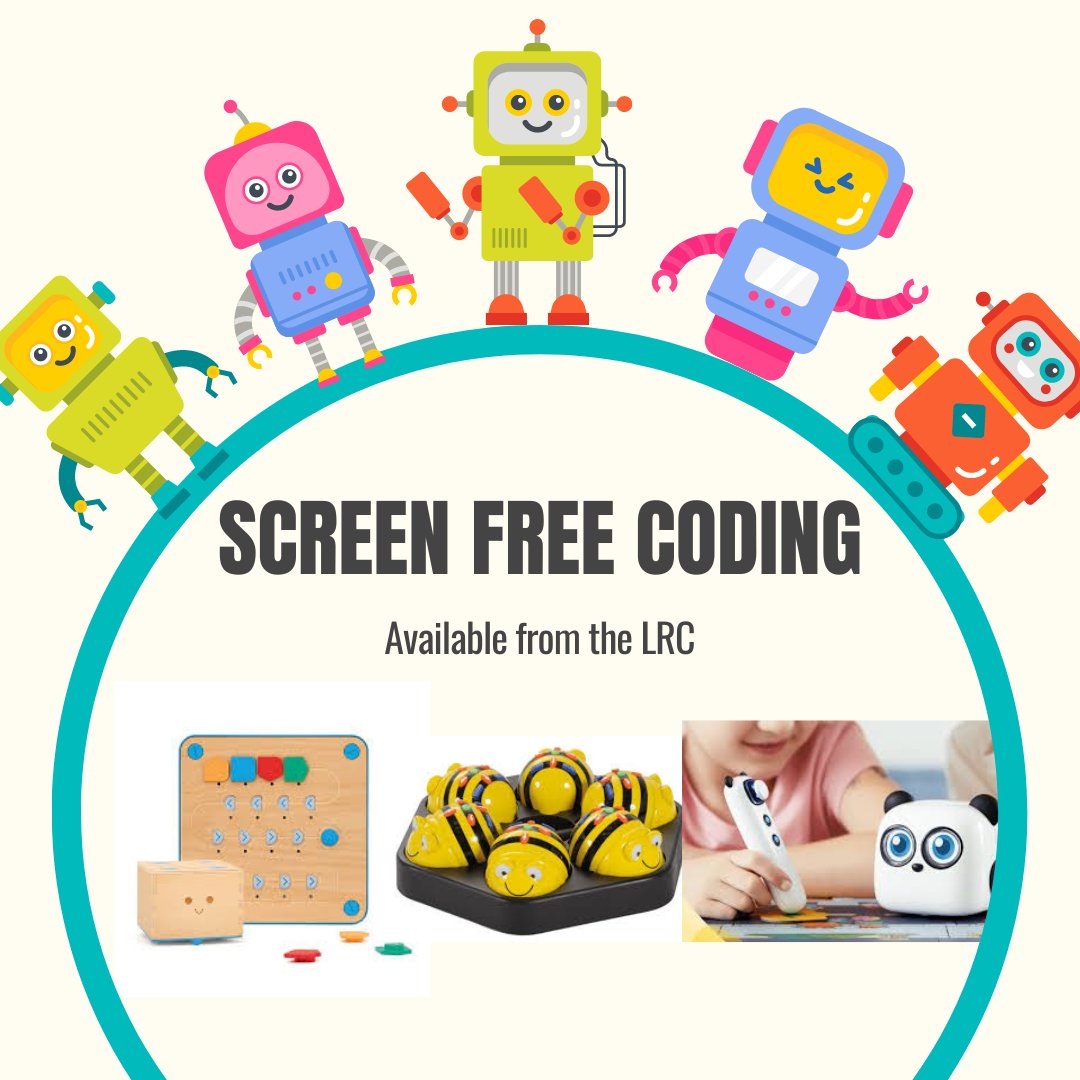 Take A Look Tuesday at our screen free coding kits! Cubetto (ST Kt 1041), Bee-bot (ST Kt 2530) and mTiny (ST Kt 4057) are just a few of the great screen free coding resources available from The LRC! Check our our site for more info! @HCDSB @hcdsbsteam