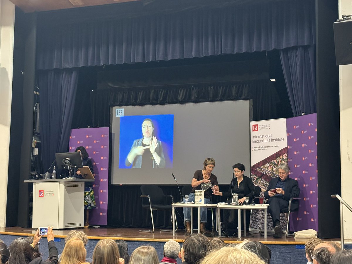 Great to be at LSE for lecture from Shami Chakrabarti about ‘human rights: the case for the defence’ - with fellow Longford man Conor Gearty on the panel #lseioi