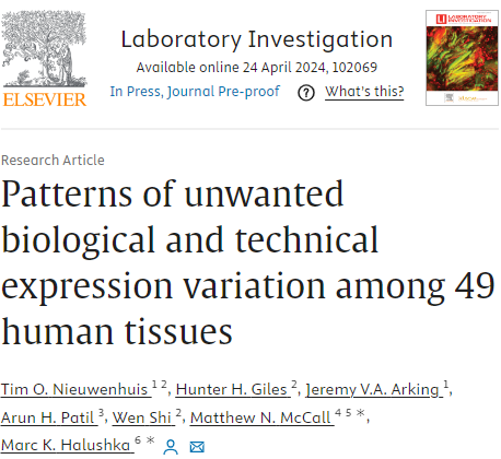 When you thought you were studying gene expression but half your data was just sneaky tissue having a bad day. Checkout this paper for strategies to deal with this variation! @arun26feb @Marc_Halushka sciencedirect.com/science/articl…