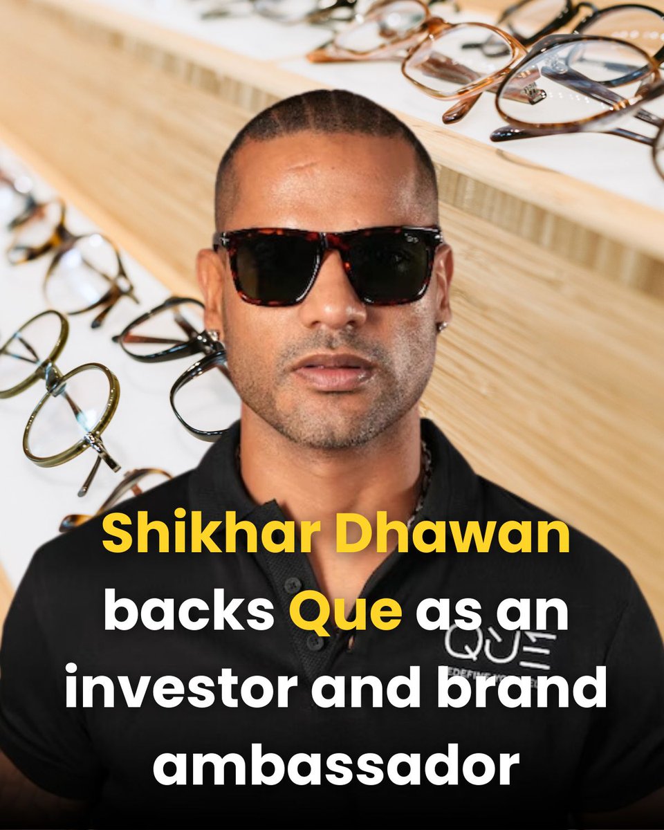 Indian cricket star Shikhar Dhawan has embarked on an exciting journey by teaming up with the innovative eyewear startup Que Universe, where he assumes roles as an investor, partner, and brand ambassador.

#Startupfunding #venturecapital #Startupecosystem #Startupnews