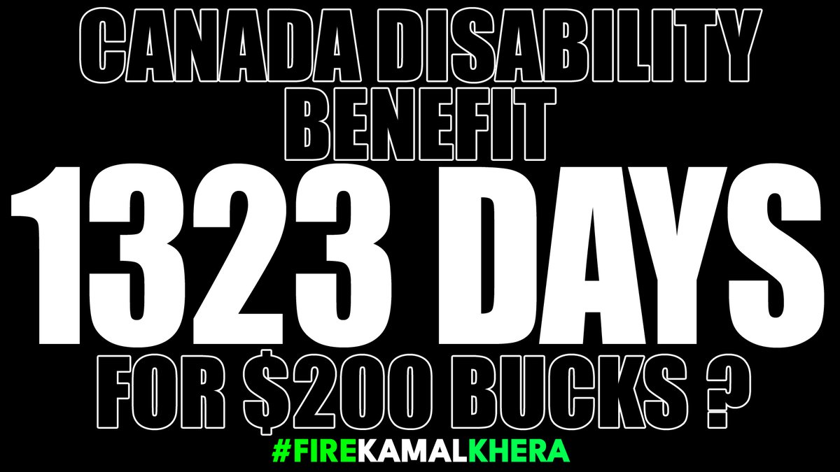 Dear Justin Trudeau (@JustinTrudeau), It has been 1323 full days since you promised the #CanadaDisabilityBenefit to #Disabled #Canadians in poverty. MP Khera disregarded the legislation and is unfit for this post #FireKamalKhera #FixTheCDB (@cafreeland @CTVNews @R_Boissonnault)