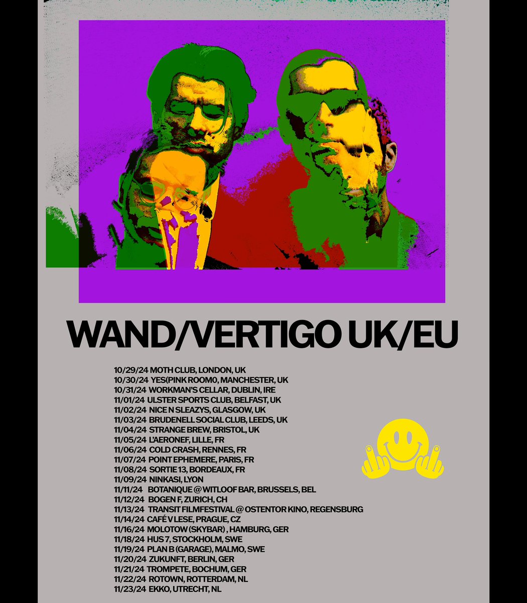 Wand have announced more tour dates for 2024: West Coast dates in September, and a full English/EU in October/November. Excited to play for u all :) Tickets go on sale Friday at 10am (PST for West Coast, CET for UK/EU)