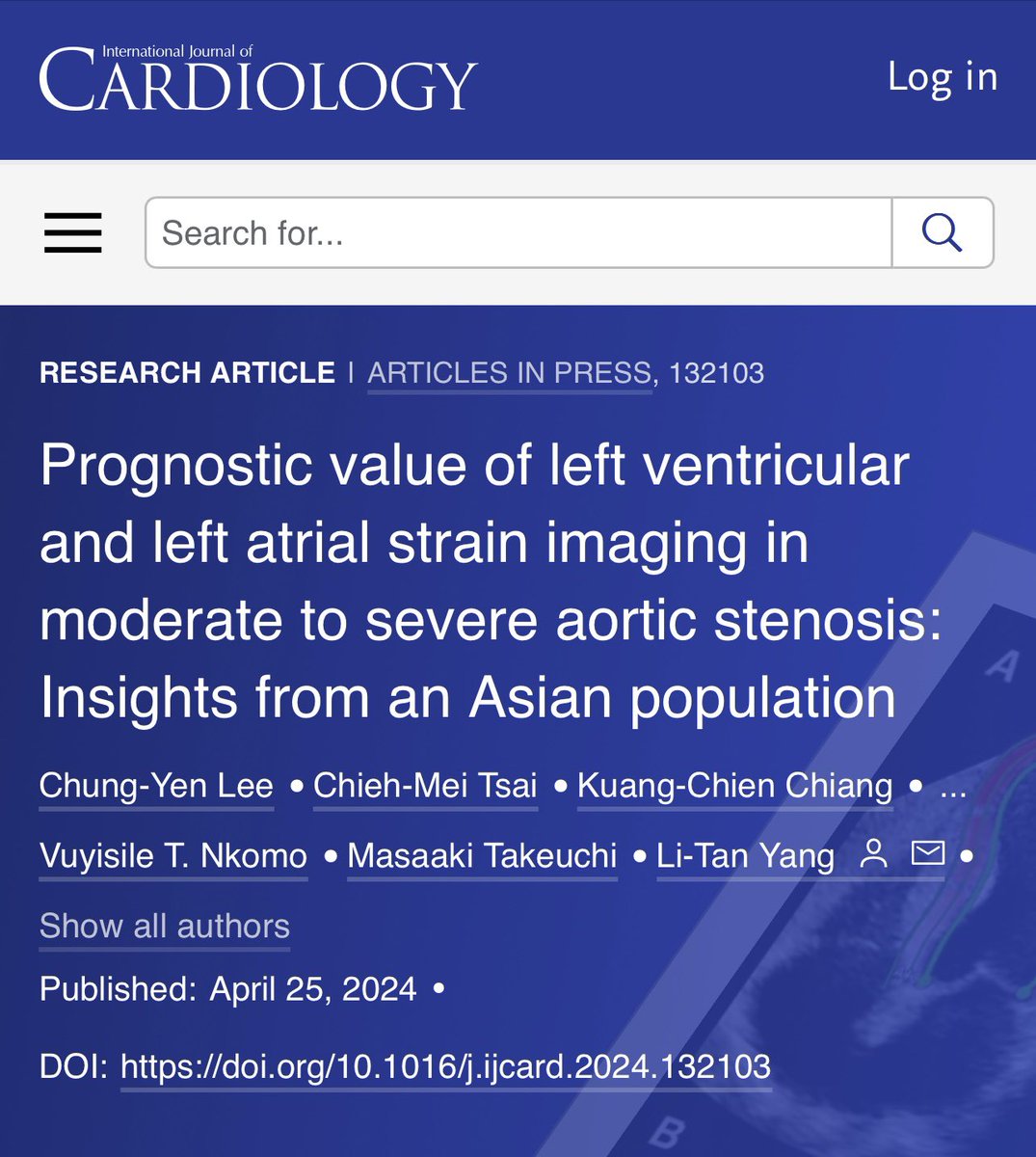 JessicaTsai154's tweet photo. Check out our new publication 🤩
🫀Strain in Asian Aortic Stenosis
Free PDF available for 50 days:
https://t.co/ed4rJ8GvJA
#CardioTwitter #IJCA https://t.co/YYbVPI4Egz