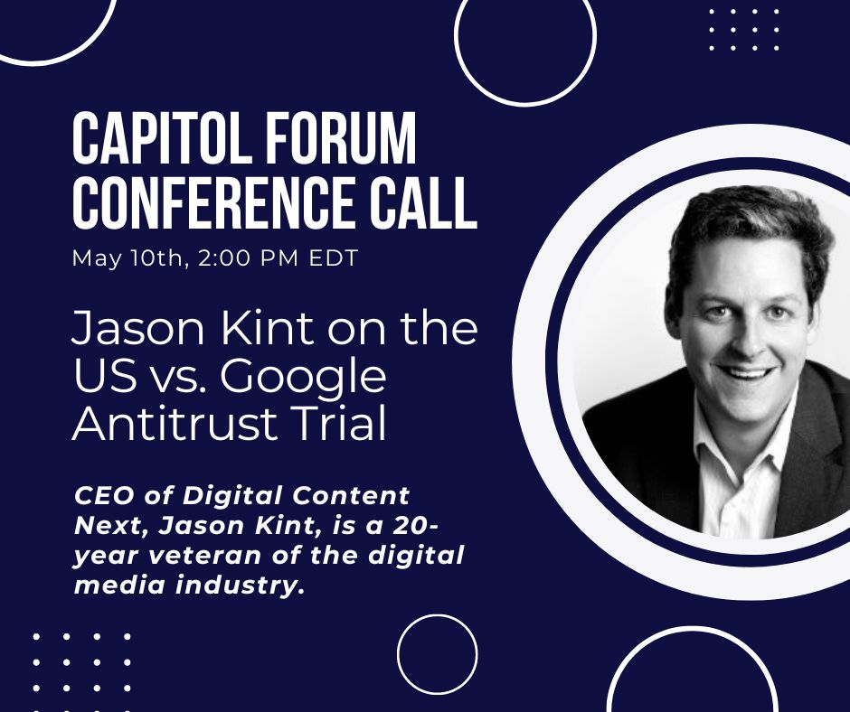 Join us for a call this Friday, May 10th at 2:00 pm EDT to hear from the CEO of @DCNorg, @jason_kint, as he offers analysis on the recently concluded Google trial proceedings. RSVP here: attendee.gotowebinar.com/register/13263…