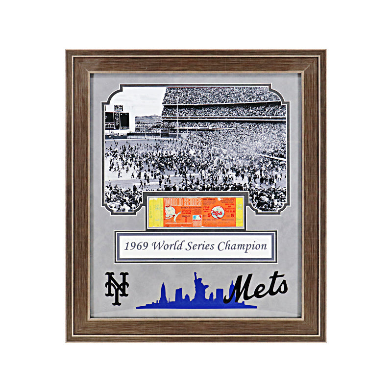 1969 New York Mets 19'x22' Framed Collage with an Imperfect Actual 1969 World Series Game 5 Ticket: Vendor: CollectibleXchange
 Type: 
 Price: 149.99   

1969 New… 📌 shrsl.com/4fuj5 📌 #CollectibleCards #CardConnoisseur #CollectorLife #CardBreaks #CollectorsUnite