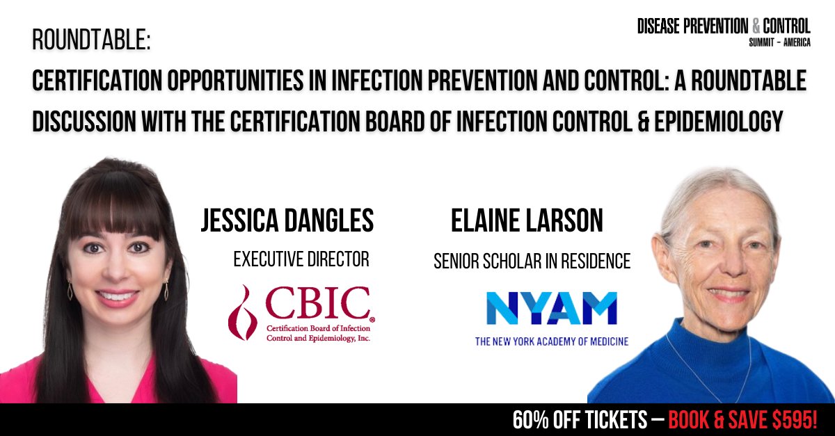 👀 Sneak peek - #DiseasePreventionSummit's Roundtables! 'Certification Opportunities in Infection Prevention and Control: A Roundtable Discussion with the Certification Board of Infection Control & Epidemiology', with @CBIC & @NYAMNYC Register and save: tinyurl.com/56jh9uwv