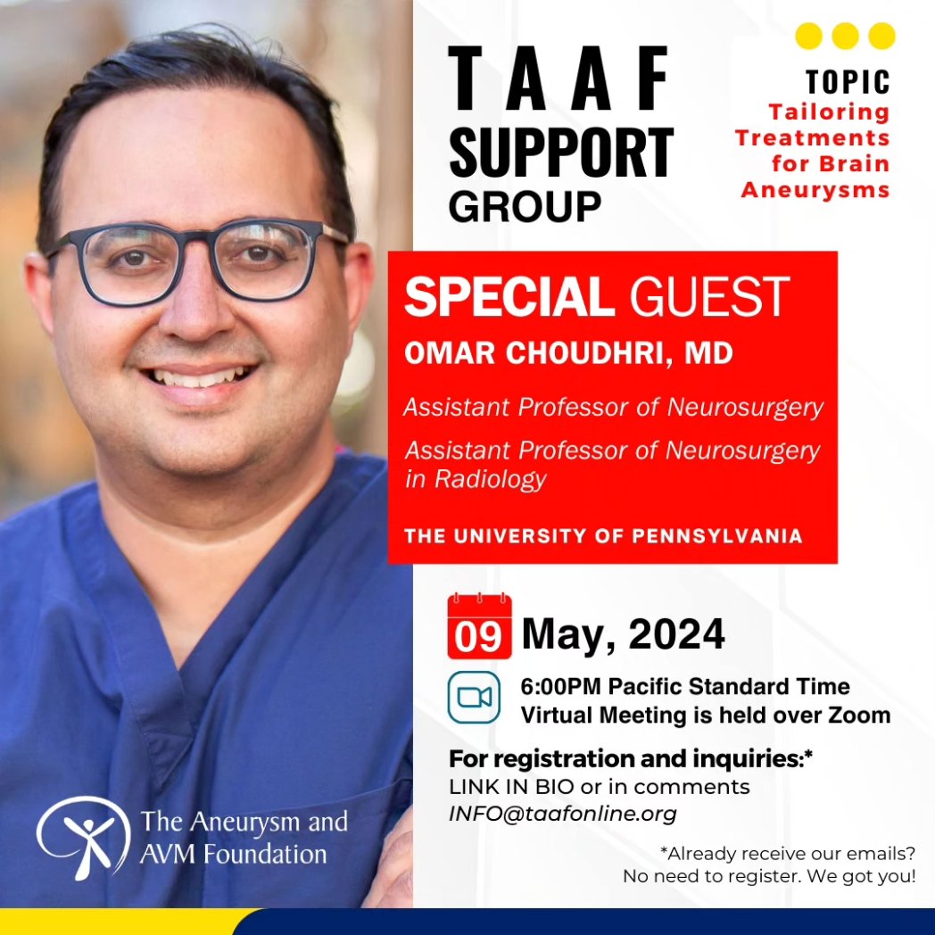 Join your community 5/9 at 6 PM BST, EST, & PST for our #supportgroup sessions! We're in for a treat! Meet our trio of esteemed speakers: @brainpaparazzo, Errol Reyes, & @Doctor_OC_. Register at linktr.ee/TAAF15. Can't wait 2 see u there! #StrokeAwarenessMonth