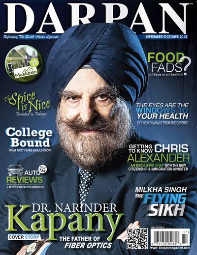 Narinder Singh kapany , born in the year 1927 was a Sikh American physicist who for the very first time in the year 1954 demonstrated the transmission of an image through optical fibre bundles , paving way to high speed internet and communication revolution