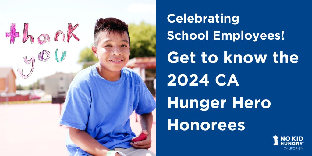 Join us in celebrating our #HungerHeroes! For ensuring every child has the nutrition they need to reach their full potential, these school employees have rallied against child hunger & have been champions for #SchoolMeals in the classroom & beyond. Read: bit.ly/3JPwGso