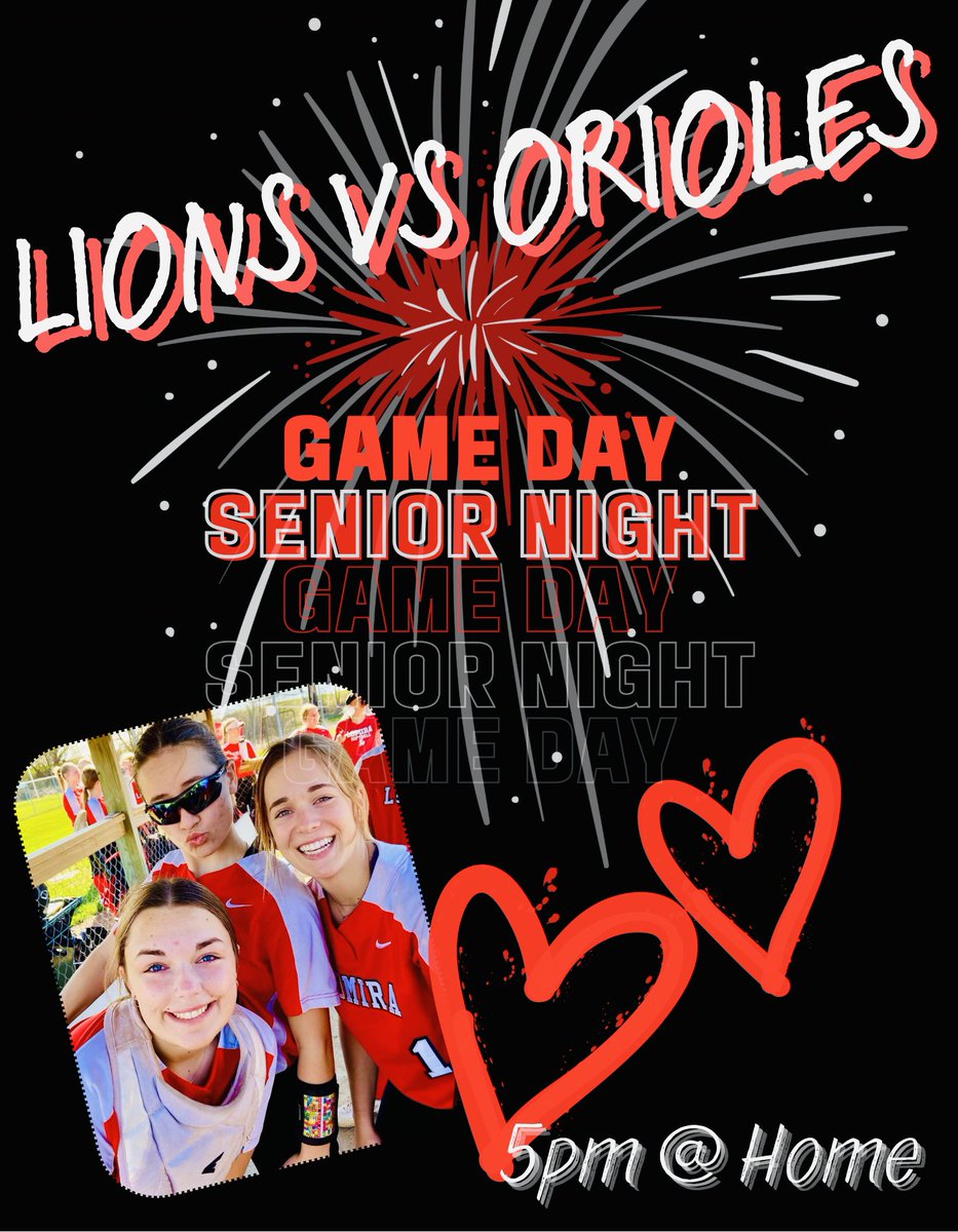 Hopefully the field holds up so we can celebrate our Amazing Seniors Piersten, Morgan and Danni tonight!❤️🦁🖤
#GoLions #StickTogether