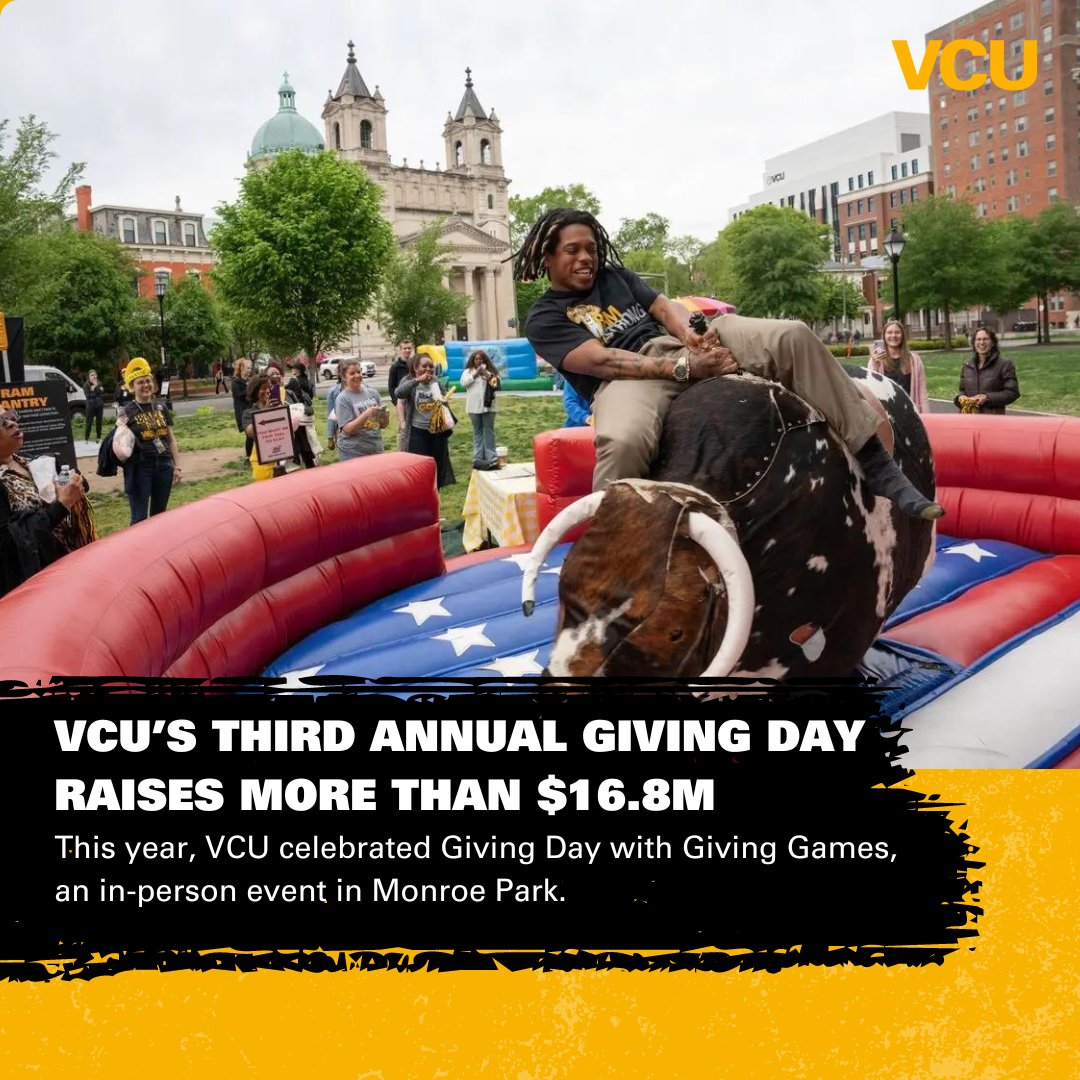 #VCU's third annual Giving Day on April 24 united the VCU community in support of more than 70 initiatives across both campuses. By the end of the day, 5,313 VCU friends from around the world made 5,286 gifts and raised more than $16.8 million. Read more: news.vcu.edu/article/2024/0…