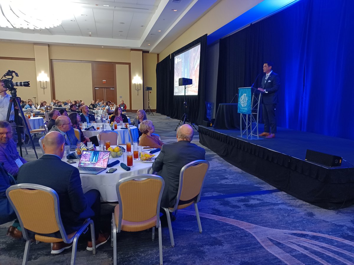 At today's Annual Business Meeting in Philadelphia, PA, @ASTMpres Andy Kireta addressed a packed room of members, passing the mic to Board Chair Bill Griese who announced the release of the 2023 ASTM Annual Report go.astm.org/resolve and discussed ASTM's 2024 initiatives.
