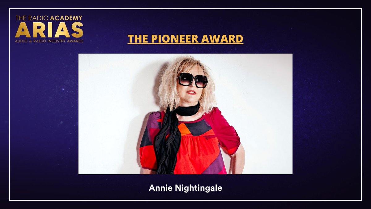 Radio trailblazer Annie Nightingale MBE, CBE has been honoured with the Pioneer Award posthumously for her vital contribution to the broadcast industry and paving the way for talented women and non-binary people in the electronic music scene. #UKARIAS