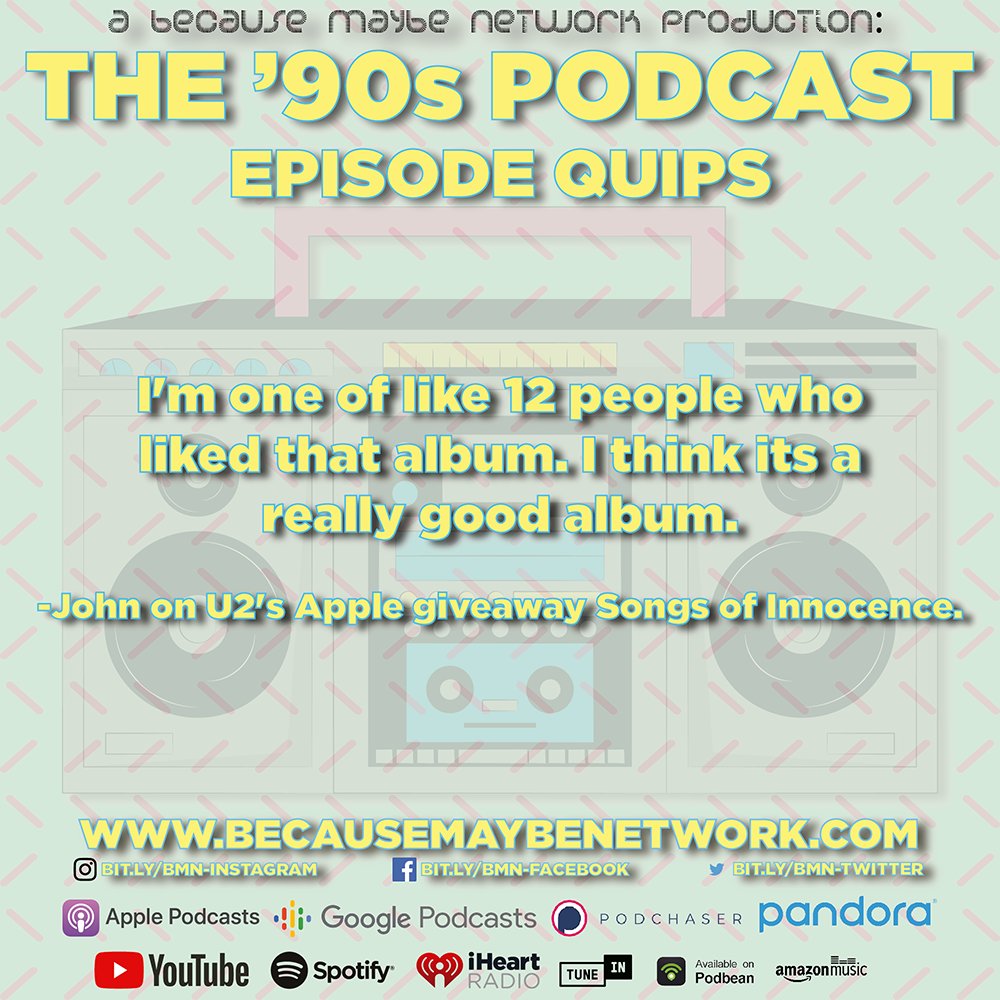 Was the album or marketing bad?

bit.ly/90sP-S10-E10

#90spodcast #podcast #nostalgia #throwback #90s #albumreview #90smusicreview #classicalbums #achtungbaby #u2 #bono #theedge #one #betterthantherealthing #thefly #mysteriousways #zootv #rocklegends