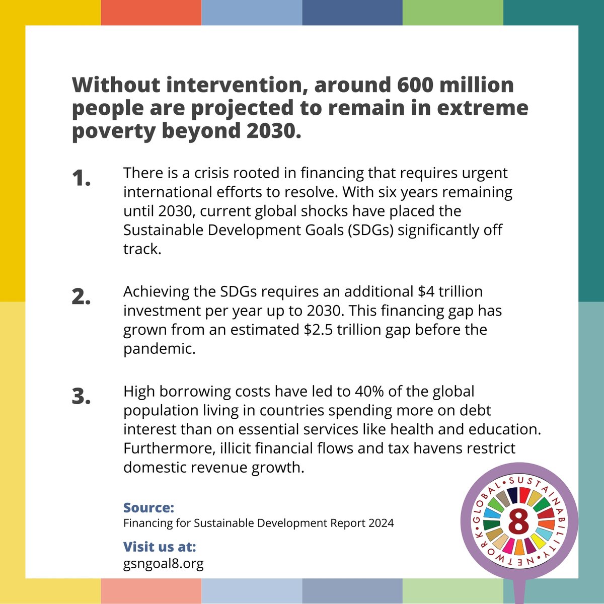 With 600 million people projected to remain in extreme poverty post-2030, the time to act is now. Let's mobilize for change. #FinanceForDevelopment #SDGs #ActNow