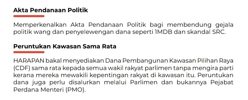 Sendiri buat manifesto sendiri lupa. Cuba awak buka balik Tawaran PRU15 Kita Boleh tengok. Nak cakap tak cukup kerusi majoriti juga ke?