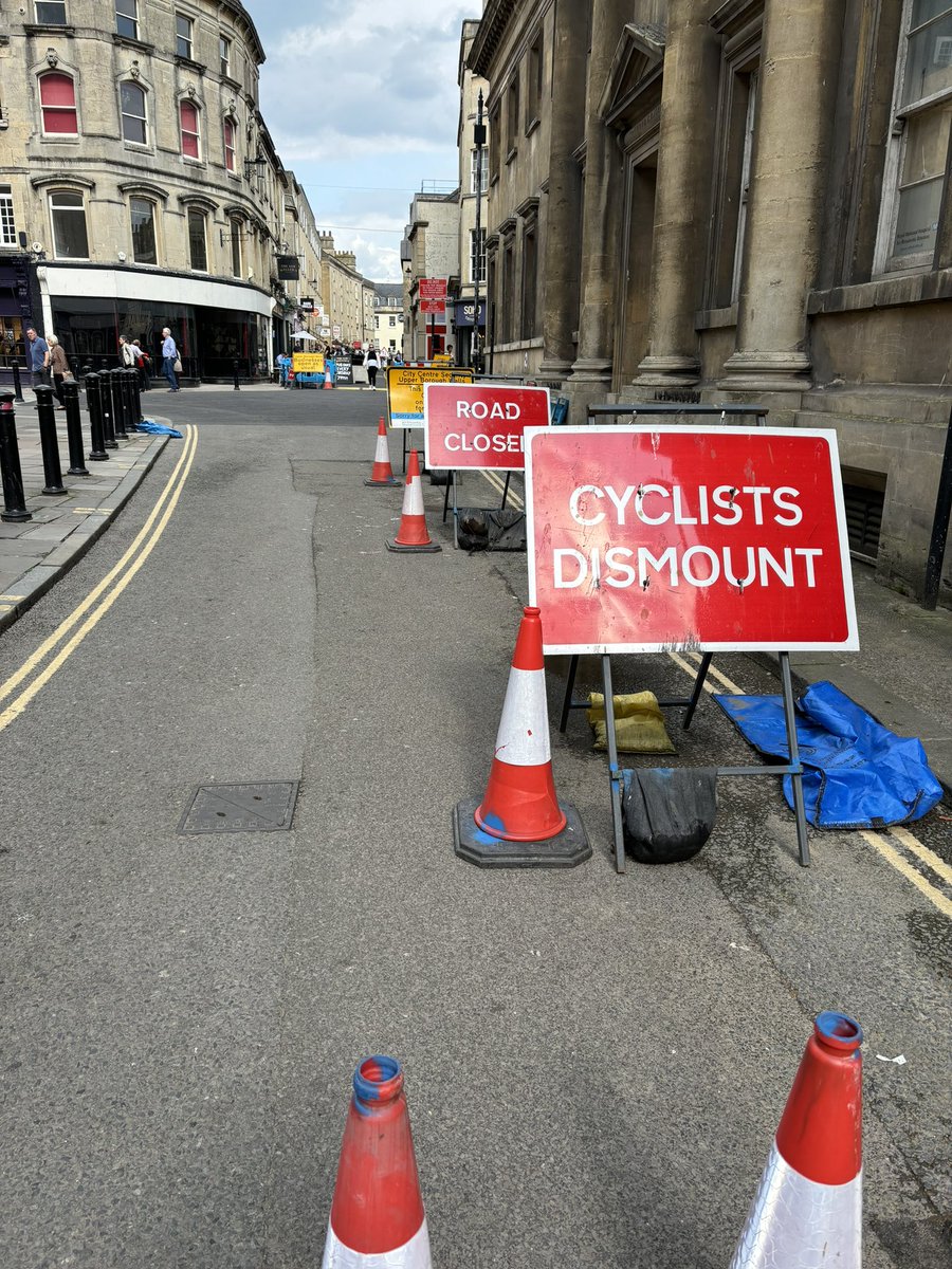 To the makers of: Steel bollards Traffic cones Concrete blocks Traffic lights and Bossy signs We say congratulations on your windfalls and in having the good fortune that #UK100 cities are run by vandals. @FreeBathStreets @Togetherdec