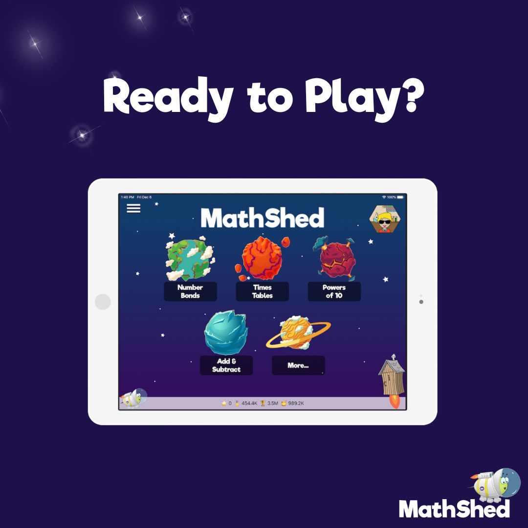 🤩 Ready to play? 🤩 🧠 Improve key maths skills with MathShed's games. 🌟 Assign to pupils 🌟 Four levels of difficulty for each game 🌟 Play anytime, anywhere #teachers #teachersoftwitter #edutwitter #mathsgames