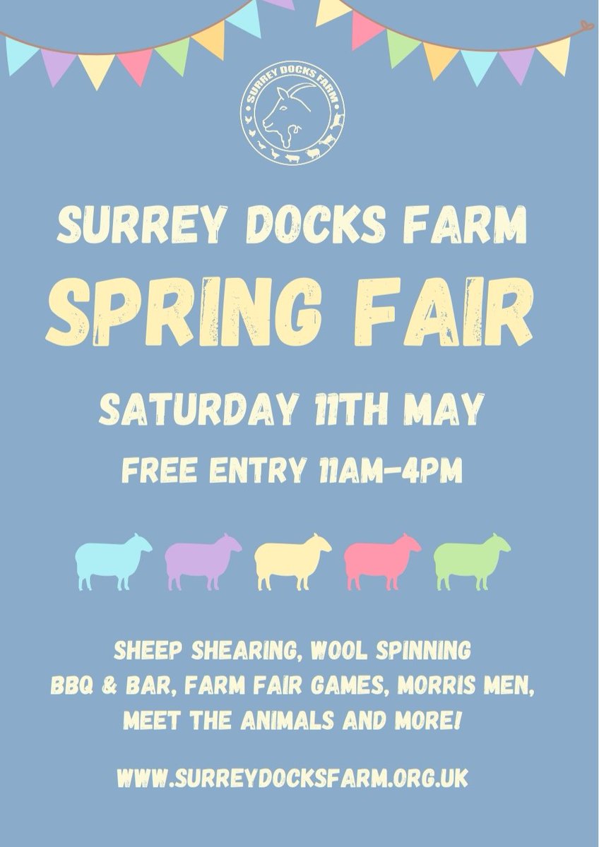 Join us this Saturday @surreydocksfarm for #seashanties, shearing, a BBQ & more! Raising funds for the wonderful community work they do :)