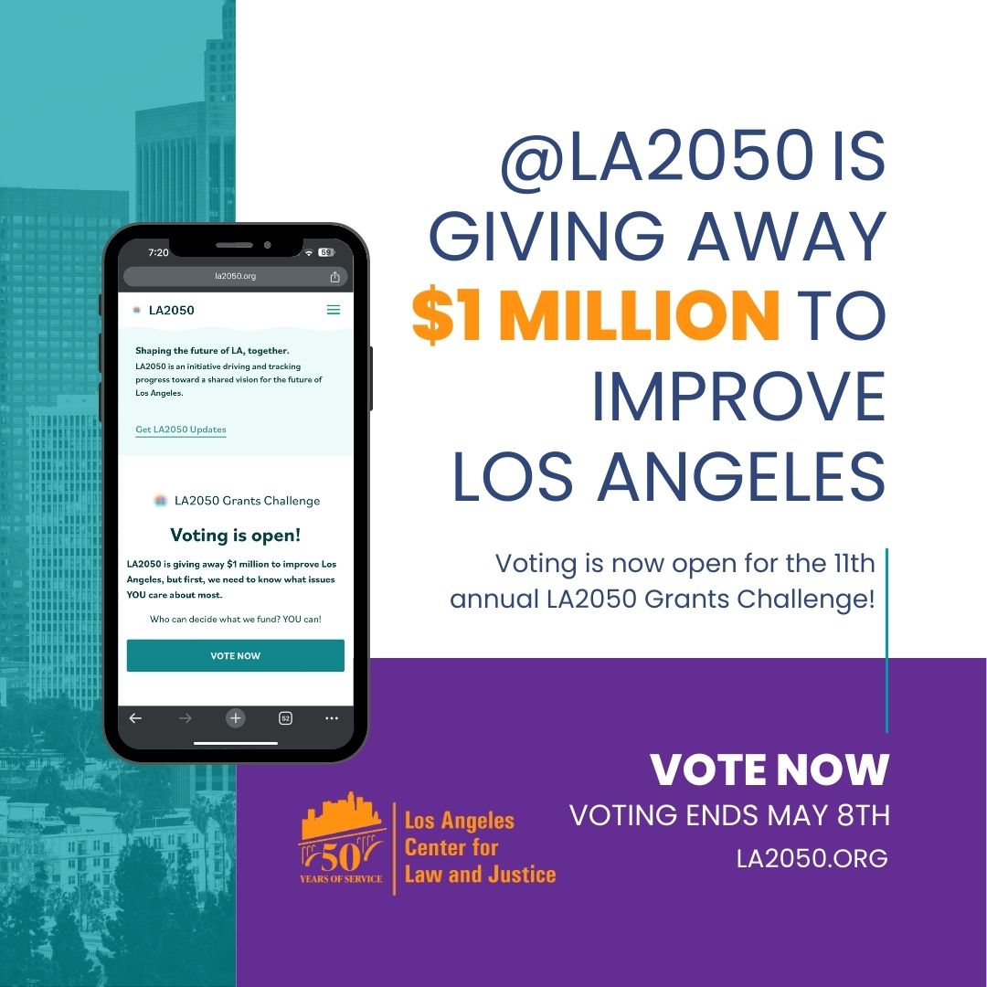 The 2024 @LA2050 Grants challenge is on & you can share what issues matter the most. The top-voted issues will lead to community organizations receiving funding! Voting Ends May 8th. bit.ly/44xgBkH. 

#WhoCanYouCan #LA2050GrantsChallenge