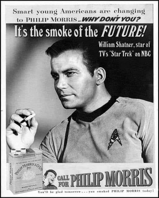 Makes you wonder if smoking was a thing on the Enterprise.