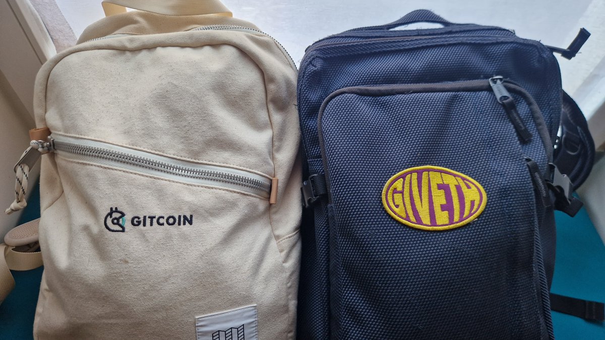Realized today I was literally holding my #GTC & #GIV bags, and they were heavy. 💰

No better time to shill them. 

@Gitcoin Grants #GG20 live for 6 more hours
@Giveth Galactic Giving Round live for 9 more days

Time to spread some 💚💸