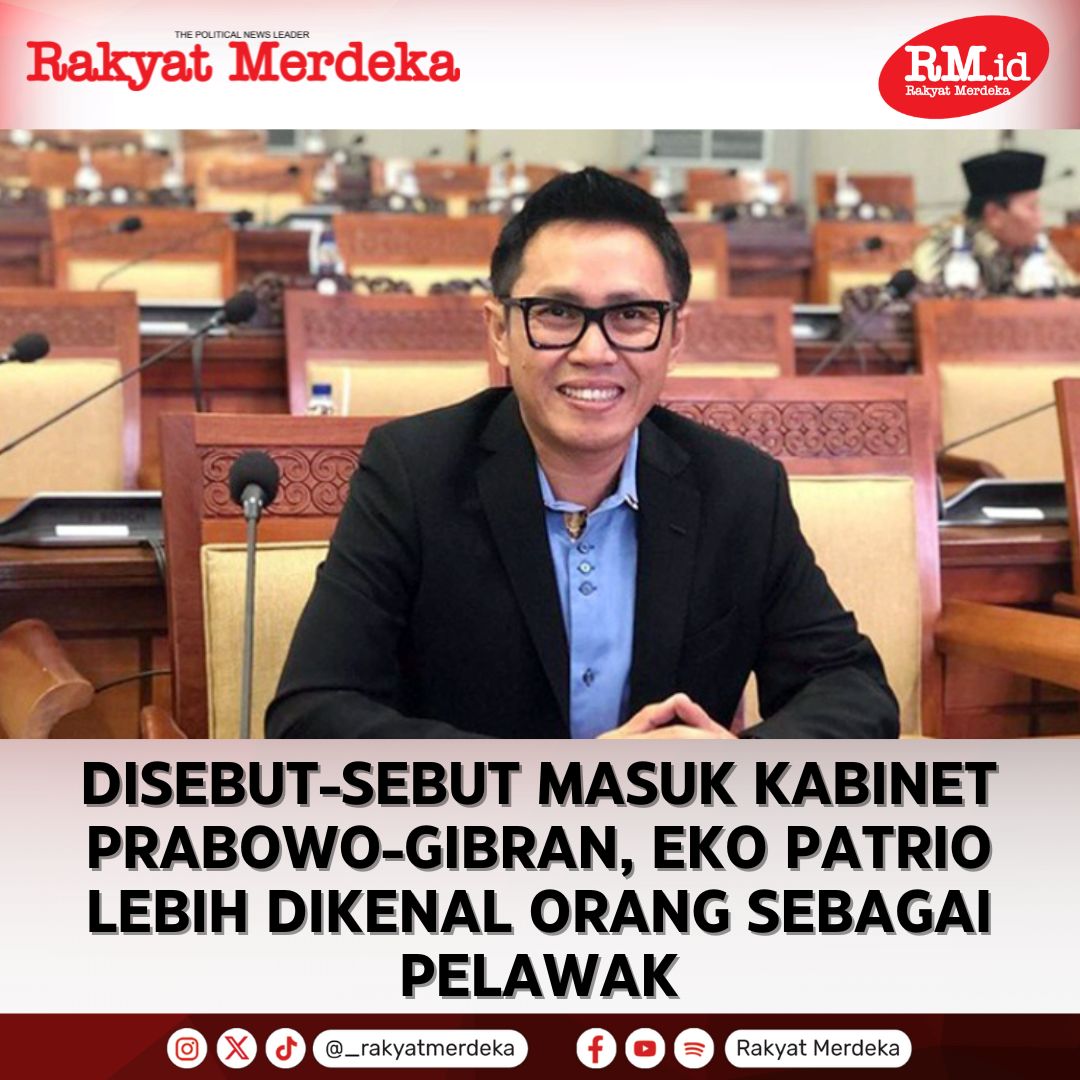 Nama Eko Hendro Purnomo yang disebut-sebut masuk bursa kabinet Prabowo-Gibran, bikin heboh dunia maya. Beragam komentar diungkapkan netizen. Ada juga yang sanksi pada kemampuannya, karena pria yang biasa dipanggil Eko Patrio itu lebih dikenal sebagai komedian. #EkoPatrio