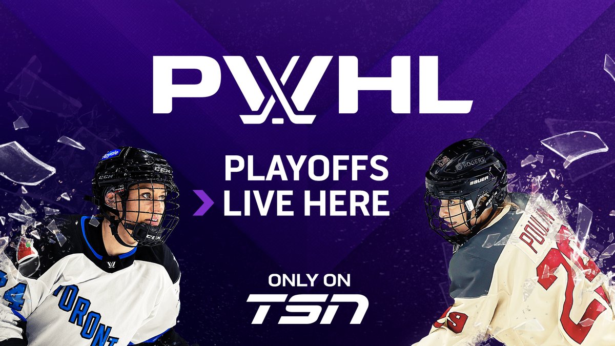 The PWHL Playoffs live on @TSN_Sports! 🏒💪

TSN is the exclusive home to @thepwhlofficial's first-ever post-season, including the inaugural PWHL Finals 🎉🏆

Puck drops tomorrow (May 8), as @PWHL_Toronto faces @PWHL_Minnesota

For complete details ➡️ thelede.ca/xya66y