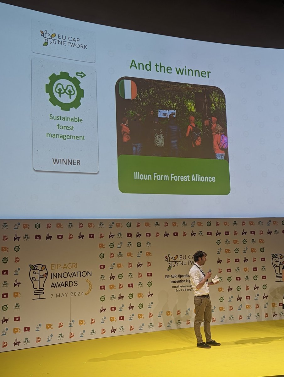 Congratulations to Illaun Farm Forest Alliance Project on winning the Sustainable Forest Management category at the EIP- Agri Innovation Awards in Portugal tonight. #eipagriawards #capnetworkireland #OGconference @hometree__