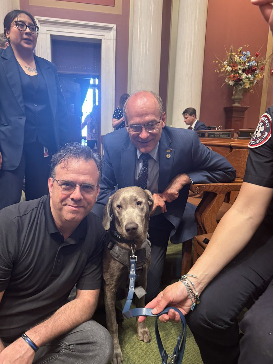 Nothing is more exciting on the House Floor that a firehouse puppy! Thanks to Roseville Fire for bringing Ashes to the Capitol!