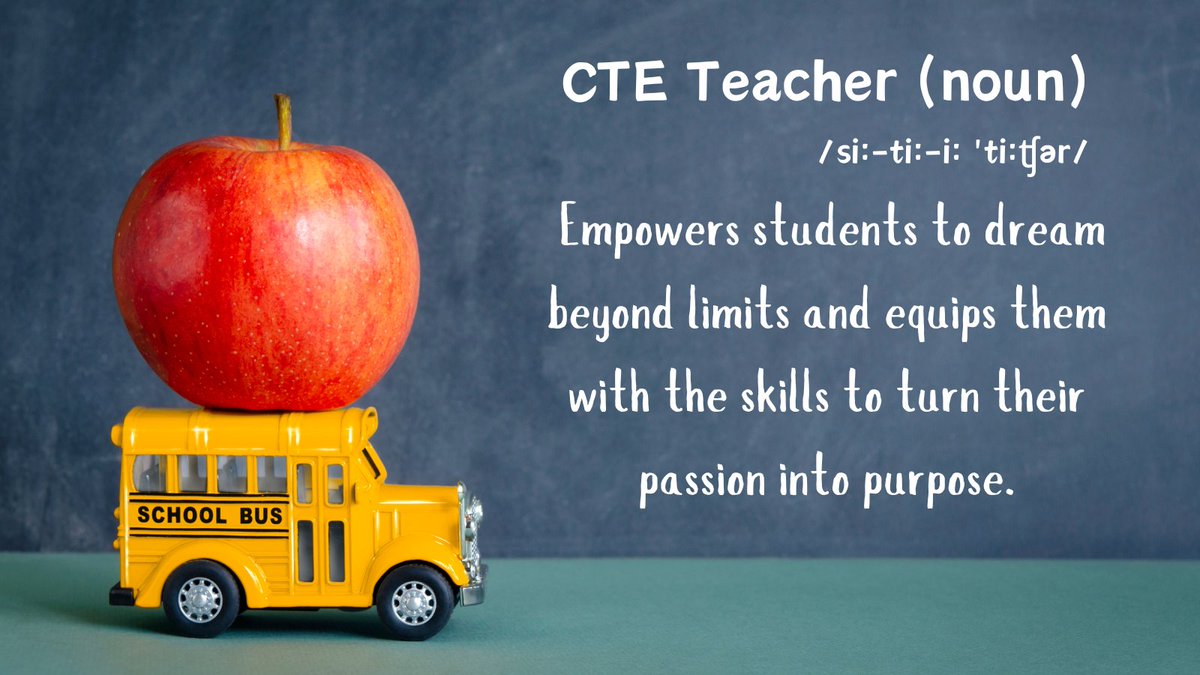 🌟This #TeacherAppreciationWeek, let's celebrate our incredible #CTE #teachers 🍎