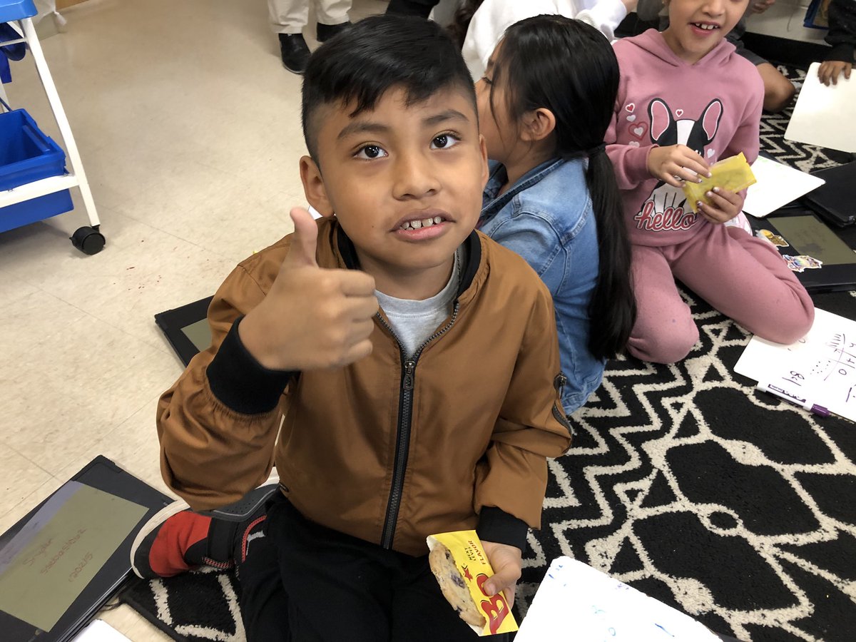 IT’S BO TIME! Students at Monaview Elementary got a sweet surprise today. Bojangles delivered some of their new Bo-Berry cookies to two 3rd grade classes as part of its Smart Cookie program. The program recognizes student achievement and helps celebrate Teacher Appreciation Week.