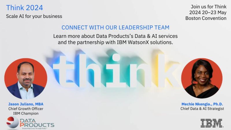 Unlock game-changing business insights at IBM Think Event 2024! Discover how AI revolutionizes data analysis. Be sure to connect with Data Products at  #IBMThink2024. See you there! #dataproducts #aiintergration