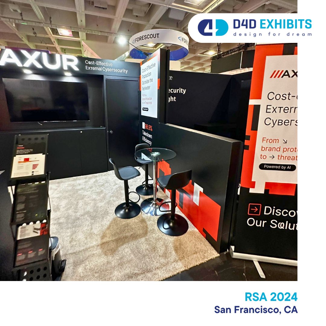 d4dexhibits's tweet photo. A good design, has a great story..✨

If you need exhibition booth design, do not hesitate ask to us! 🌟🥇💫

👉🏻 @d4dexhibits 👈🏻

@RSAConference 
@AxurBrasil 

#designfordream #rsa2024 #rsaconference #rsaconference2024 #sanfrancisco #custombooth #exhibitiondesign https://t.co/is4ASCoYnJ