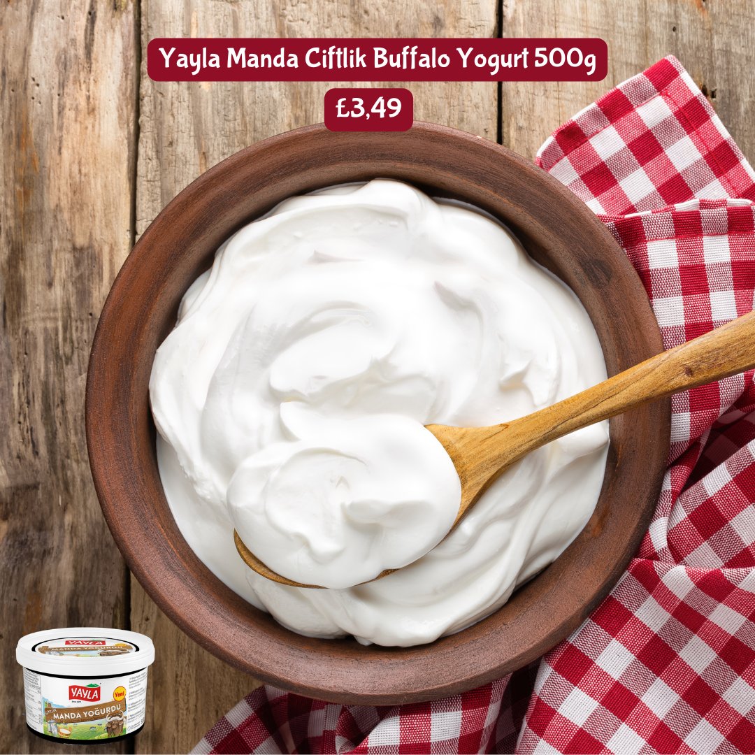 Known for its healing effects, buffalo yogurt is a good source of protein and calcium. 60% of the nutritional value of buffalo yogurt is calcium and 40% is protein.#BestGroceryLondon #turkishgrocery #turkishfood #turkishdelight #yoghurt #mandayoghurt #mandayoğurdu #turkishyoghurt