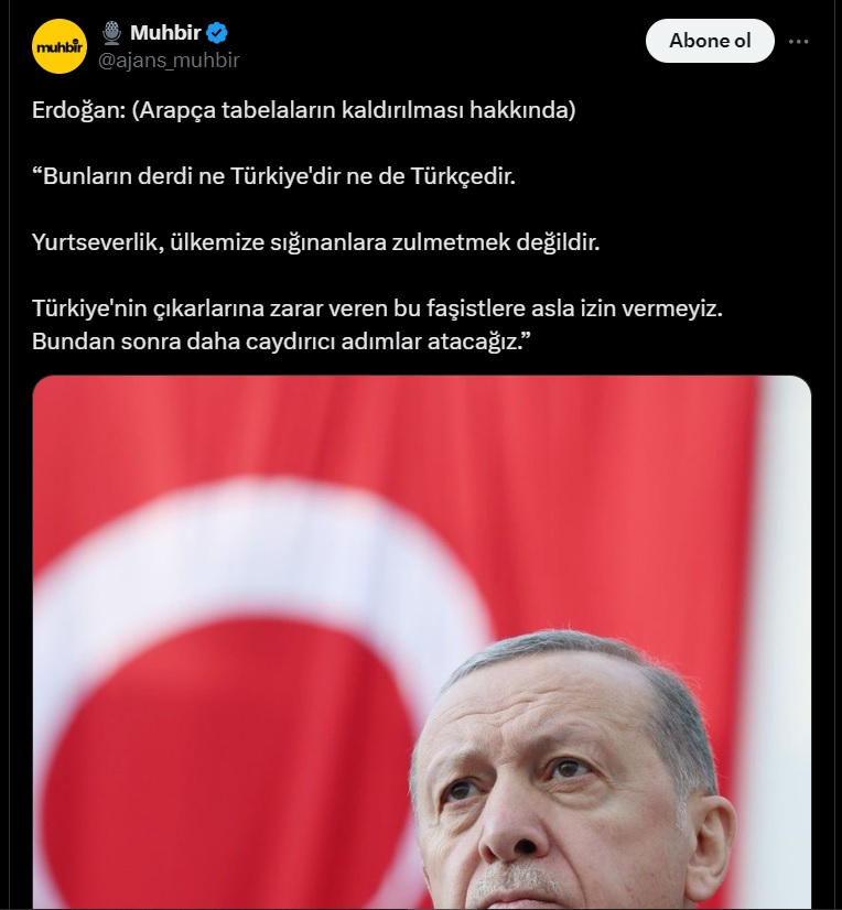 FotoHaber - Türkiye Cumhuriyeti vatandaşlarının bütün sorunlarını çözen Erdoğan, açtığı ruhsatsız dükkanda kaçak işçi çalıştırıp vergisiz kazancıyla ayakta durmaya çalışan mazlum Arapların ''ana dilde tabela'' sorununa el attı... zaytung.com/fotohaberdetay…