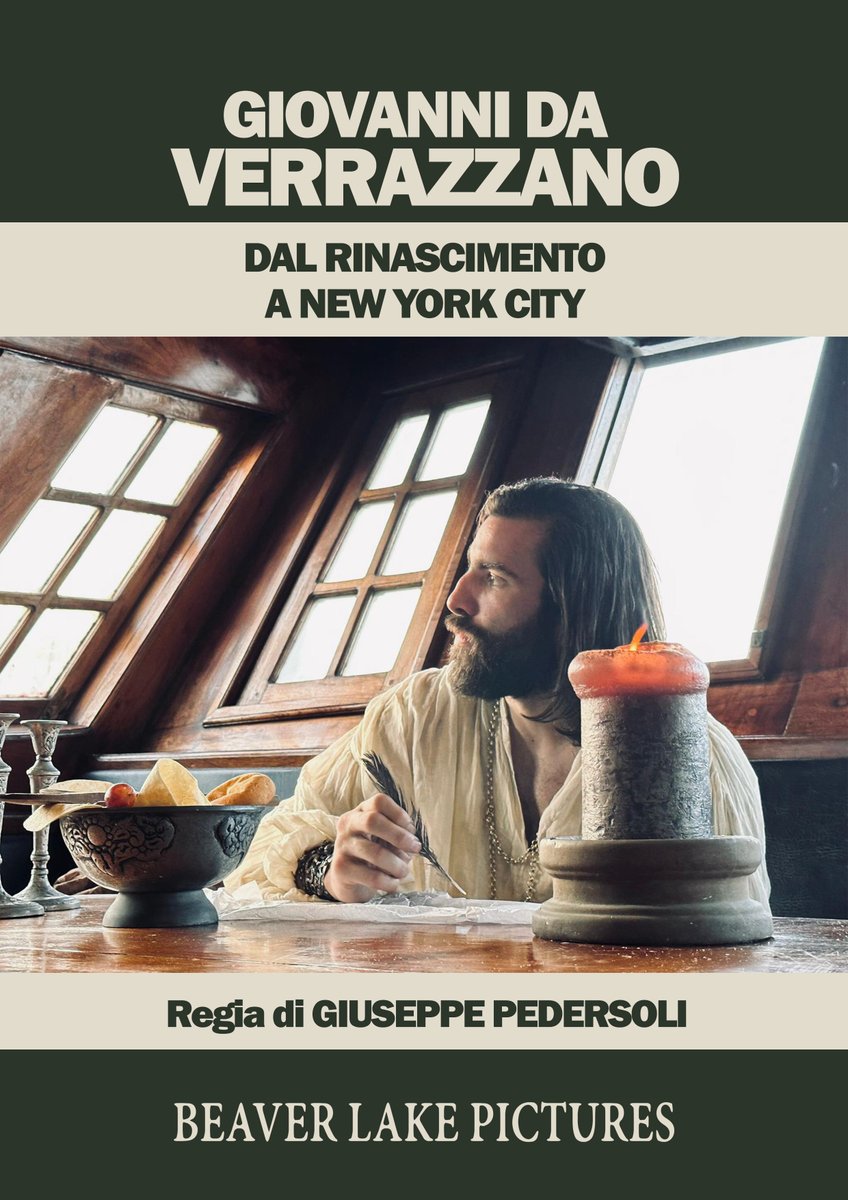 Stasera, nel documentario 'Giovanni da Verrazzano: Dal Rinascimento a New York City' su @Rai3 ci sarà il debutto del giovane Carlo Pedersoli Jr @CPedersoliJr nel ruolo del navigatore toscano. FACTOID: Pedersoli Jr. è il nipote di Bud Spencer (Carlo Pedersoli).